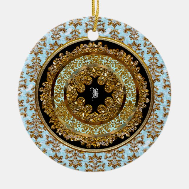 Abbigail Robineau Victorian Customisable Ceramic Tree Decoration (Front)