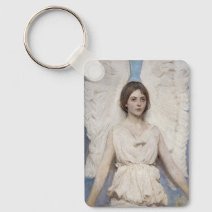 Abbott Thayer Angel Vintage Victorian Fine Art Key Ring