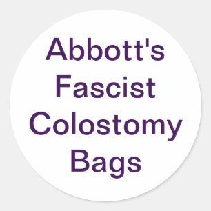 Abbott's Fascist Poop Bag Hankamer Artjunkhaus Yum Classic Round Sticker