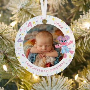 Abby Cadabby Baby's 1st Christmas Photo Metal Orna Metal Tree Decoration