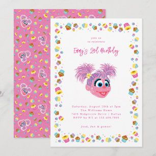 Abby Cadabby Cupcakes & Confetti Birthday Invitation