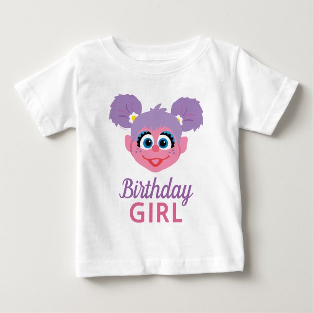 Abby Cadabby | Flower Face | Birthday Girl Baby T-Shirt (Front)