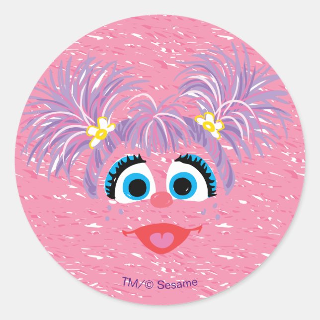 Abby Cadabby Fur Face Pattern Classic Round Sticker (Front)