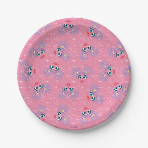 Abby Cadabby Fur Face Pattern Paper Plate