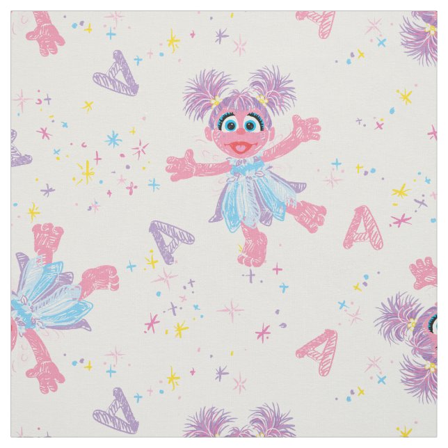 Abby Cadabby Sparkle Pattern Fabric (Swatch)