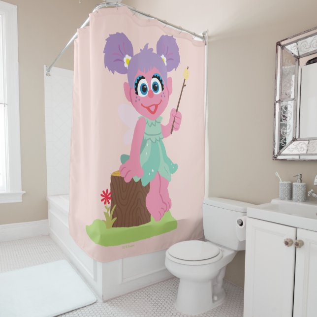 Abby Cadabby Toasting Marshmallows Shower Curtain (In Situ)