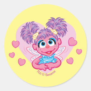 Abby Cadabby Valentine Hearts Graphic Classic Round Sticker