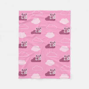 Abby Doodley Cloud Pattern Fleece Blanket