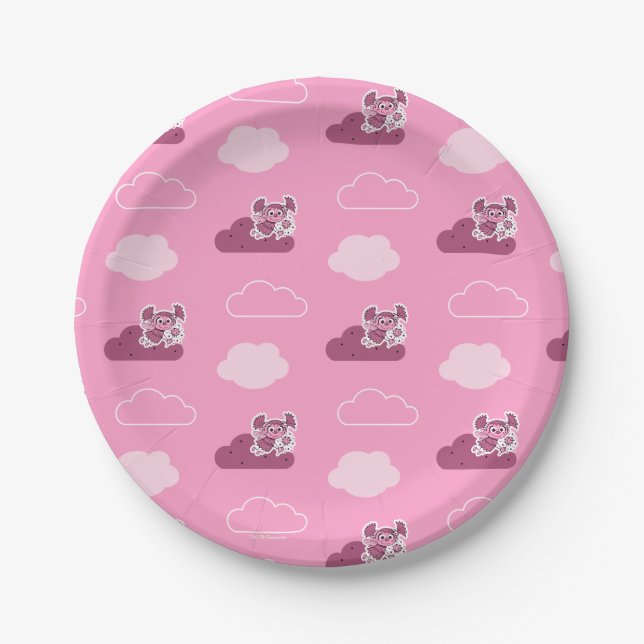 Abby Doodley Cloud Pattern Paper Plate (Front)