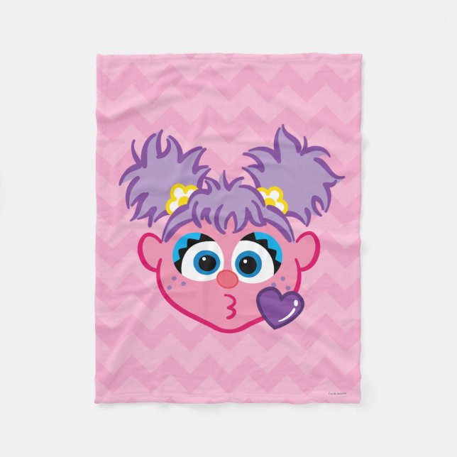 Abby Face Throwing a Kiss Fleece Blanket (Front)