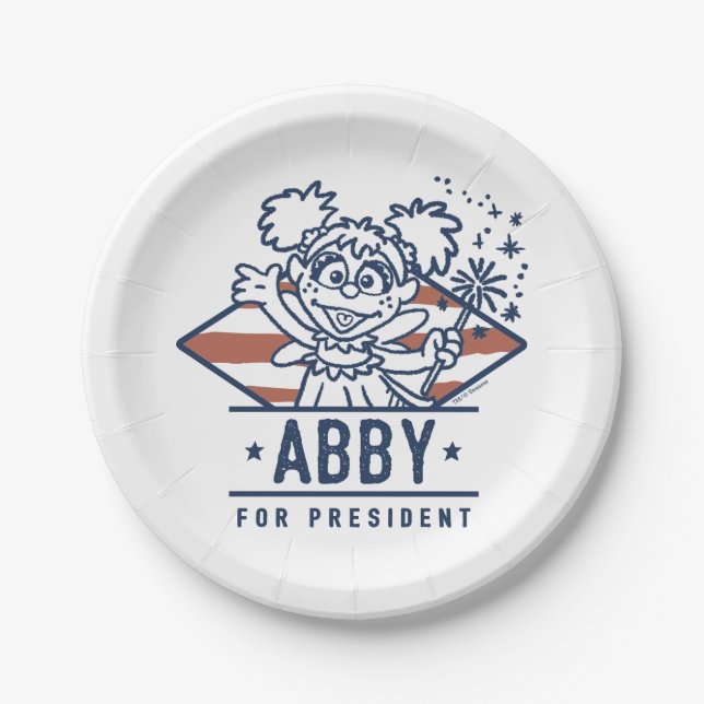 Abby For President Paper Plate (Front)