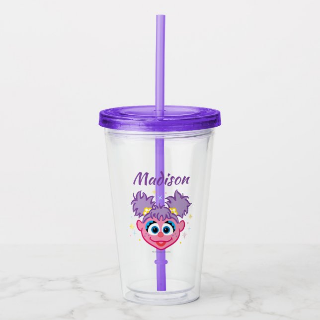 Abby Smiling Face Acrylic Tumbler (Front)