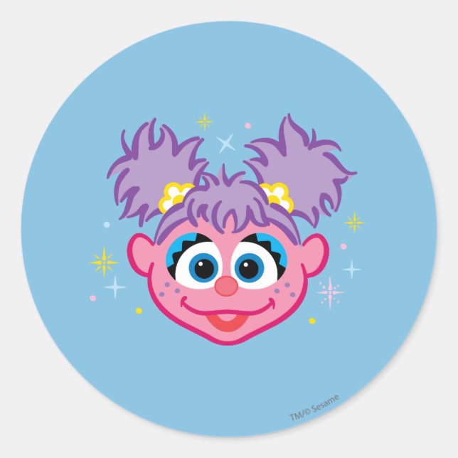 Abby Smiling Face Classic Round Sticker (Front)