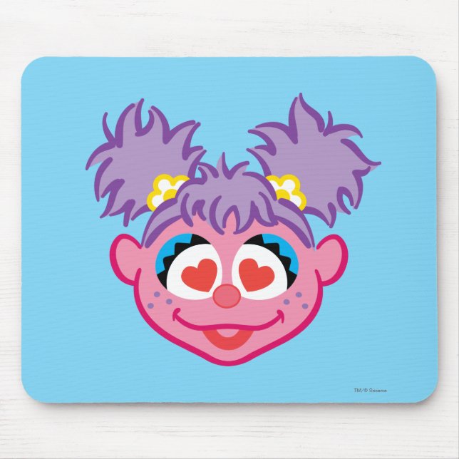 Abby Smiling Face with Heart-Shaped Eyes Mouse Pad (Front)
