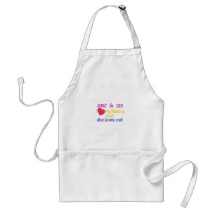 ABC & 123 I My Nanny & She Loves Me! Standard Apron
