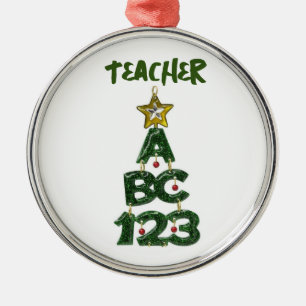 *ABC 123*  "TEACHER" ORNAMENT