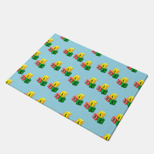 abc alphabet blocks doormat