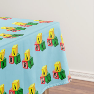 abc alphabet blocks tablecloth