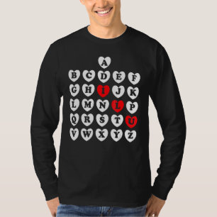 Abc Alphabet English Teacher Valentine S Day Abc H T-Shirt
