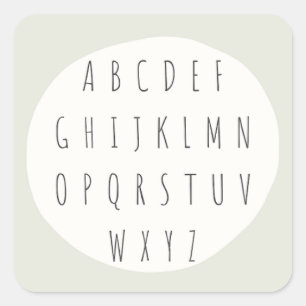 ABC alphabet letters Stickers & Labels