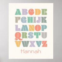 ABC Alphabet Personalized Kids Art