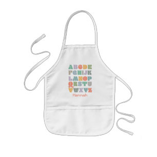 ABC Alphabet Personalized Name Kids Apron