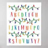 ABC Alphabet Wall christmas lights