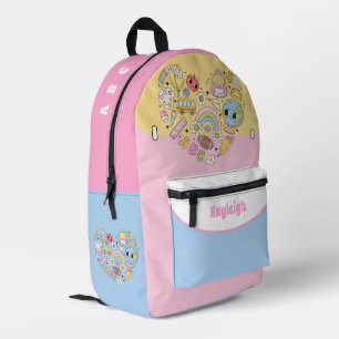 ABC AND 123 WHIMSICAL CHILD'S  PRINTED BACKPACK