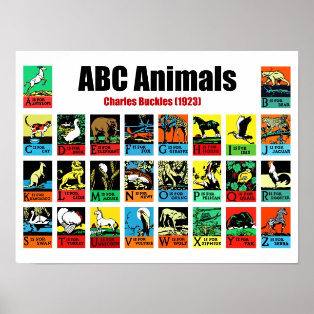 ABC Animals , Charles Buckles (1923) Poster (Front)