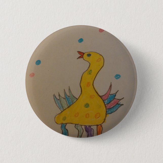 #ABC Art by Children, Easter Duck 6 Cm Round Badge (Front)
