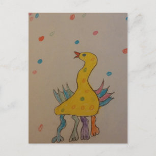#ABC Art by Children, Easter Duck Holiday Postcard