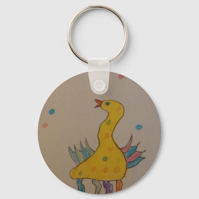 #ABC Art by Children, Easter Duck Key Ring (Front)