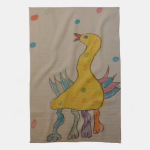 #ABC Art by Children, Easter Duck Tea Towel