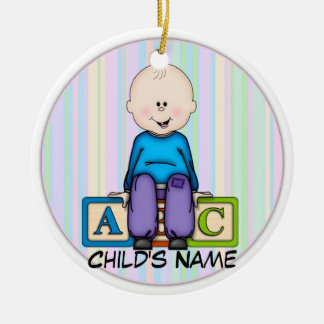 ABC Baby Boy Ceramic Tree Decoration