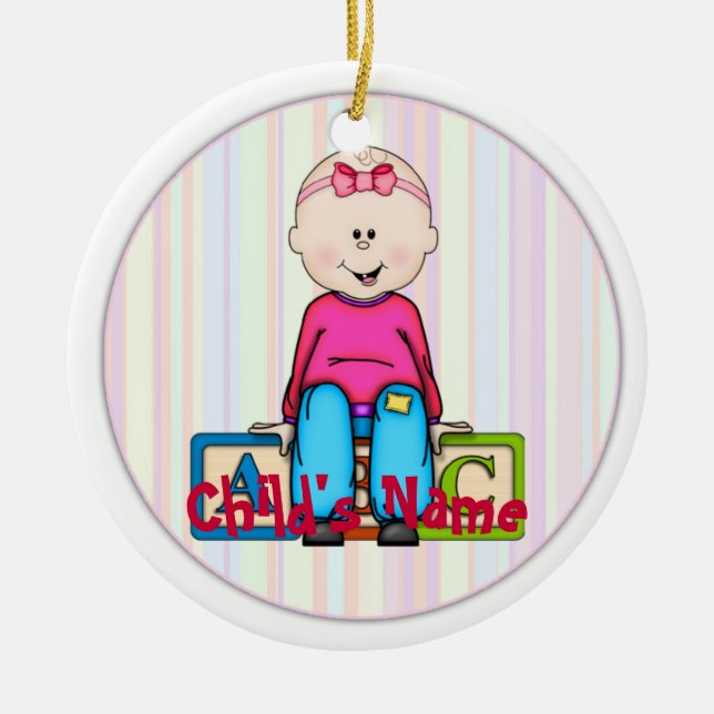 ABC Baby Ceramic Tree Decoration (Front)