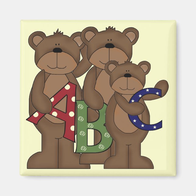 ABC Bears Tshirts and Gifts Magnet (Front)