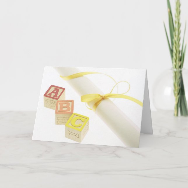 ABC Blocks and Diploma Graduation Card (Front)