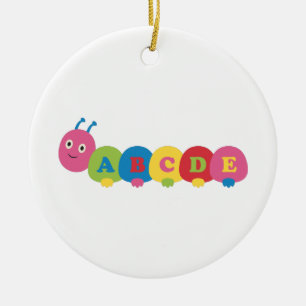 ABC Caterpillar Ceramic Tree Decoration