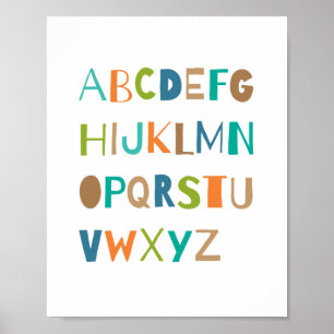 ABC Colourful Alphabet Nursery Art Decor   Boy