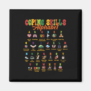 Abc Coping Skills Alphabet Mental Health Awareness Magnet