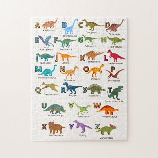 ABC dinosaurs puzzle (Vertical)
