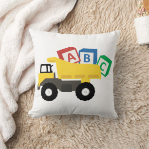 ABC Dump Truck Construction Trucks Cushion