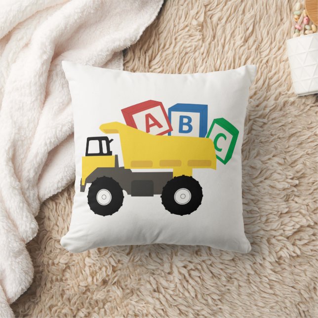 ABC Dump Truck Construction Trucks Cushion (Blanket)