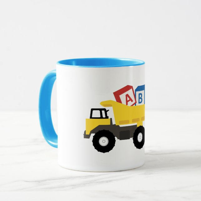 ABC Dump Truck Construction Trucks Mug (Front Left)