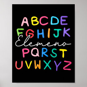 Abc Elemeno Kindergarten Teacher Boy Girl Kid Ck T Poster
