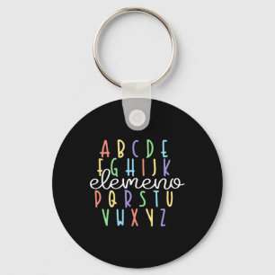 Abc Elemeno Kindergarten Teacher Cute Gifts Back T Key Ring