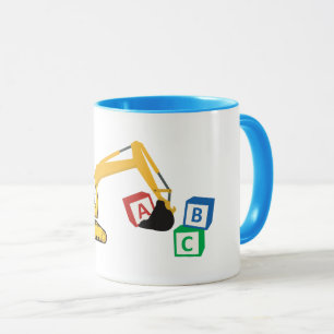 ABC Excavator Construction Truck Mug