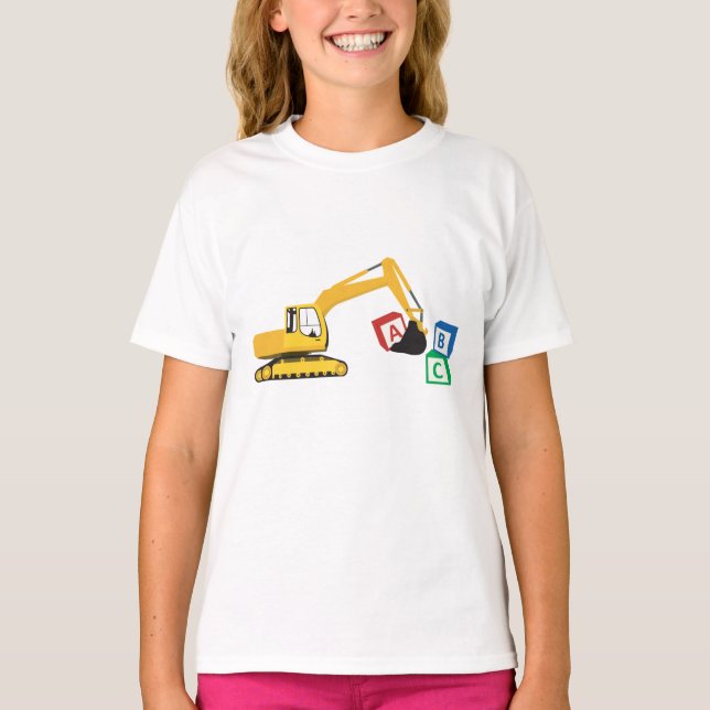 ABC Excavator Construction Truck T-Shirt (Front)