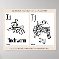 ABC Flashcards Baby Shower Colouring Activity Shee