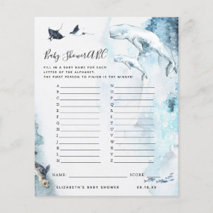 ABC Game   Ocean Baby Shower Game